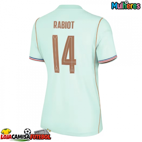 Camisa de Futebol França Adrien Rabiot #14 Equipamento Secundário Mulheres Mundo 2026 Manga Curta
